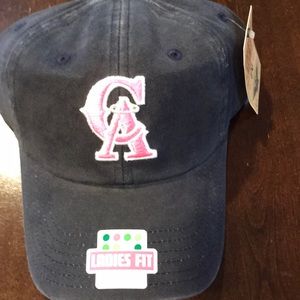 American Needle Angels Ladies Raglan wash pink hat